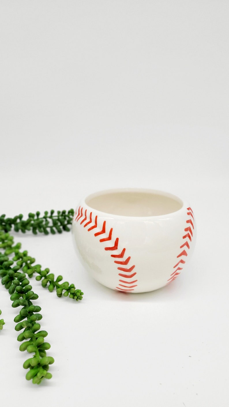 Baseball Ceramic Planter