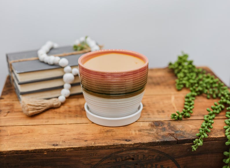 White Ceramic Planter with Drainage