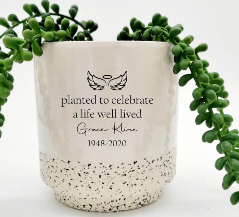 Personalized Memorial Ceramic Planter