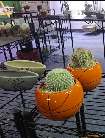 Basketball Ceramic Planter