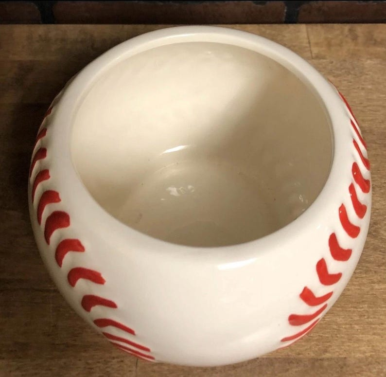 Baseball Ceramic Planter