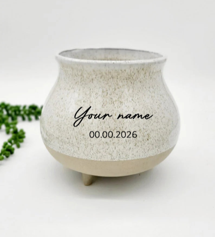 Personalized Ceramic Wedding Planter