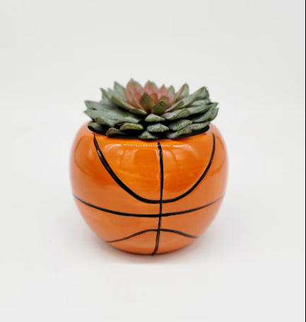 Basketball Ceramic Planter