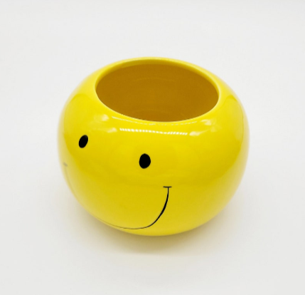 Smiley Face Ceramic Planter