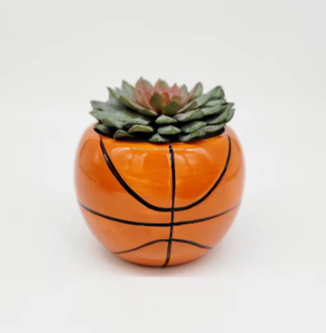 Basketball Ceramic Planter