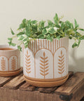 White Boho Ceramic Planter