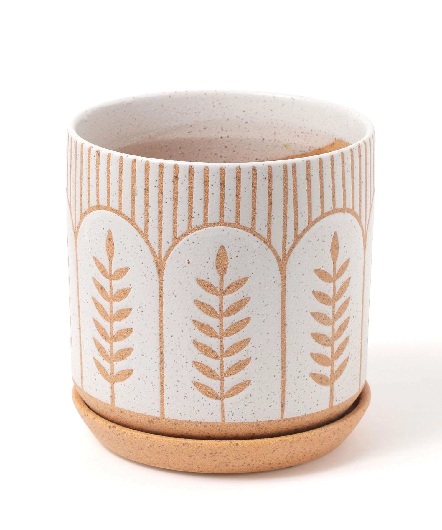 White Boho Ceramic Planter