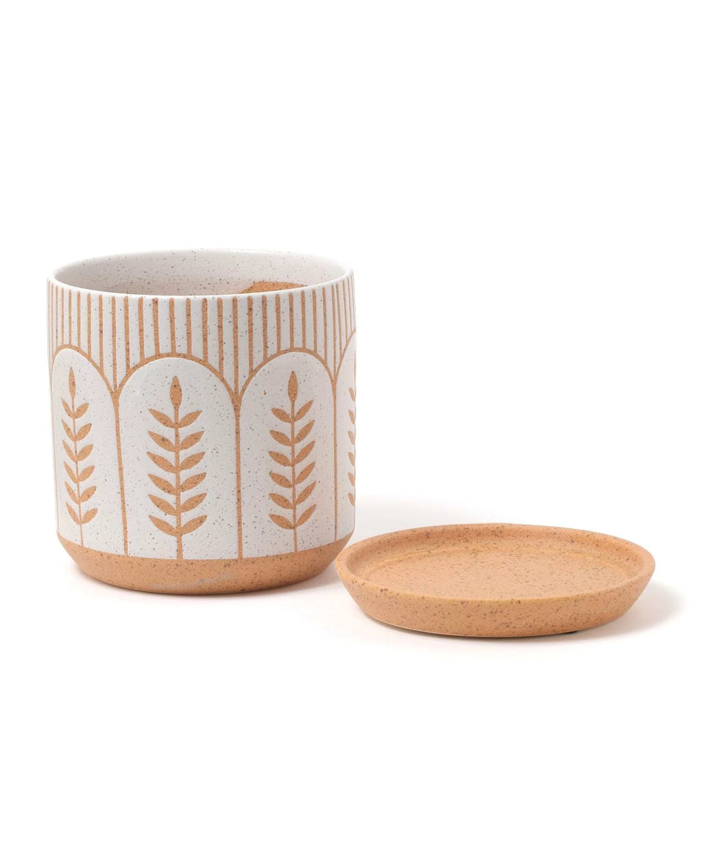 White Boho Ceramic Planter