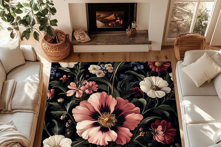 The Heart of Your Home: A Rug That Speaks in Flowers