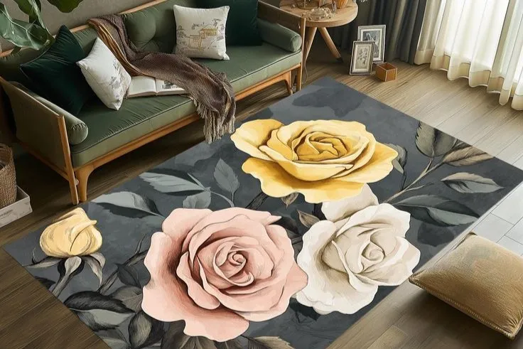 Where Romance Meets Design: The Elegant Rose Garden Rug