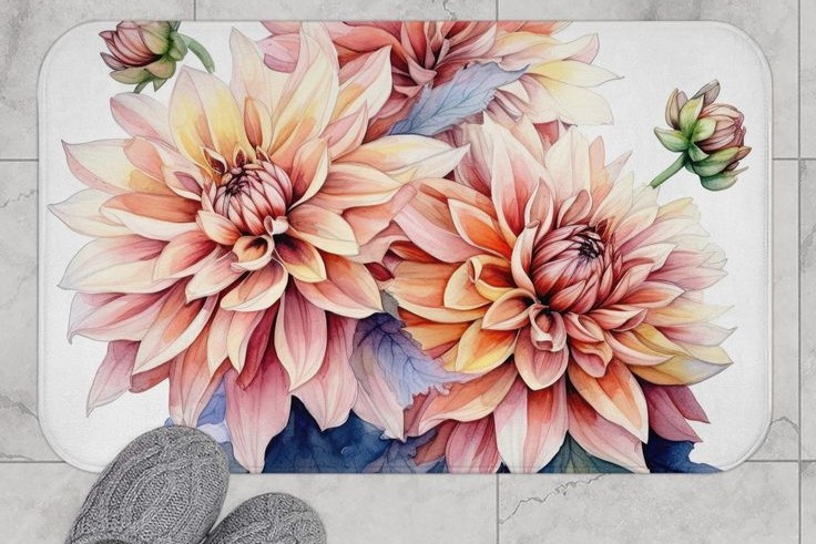 Start Your Day in Bloom: The Floral Bath Mat That Brightens Every Morning